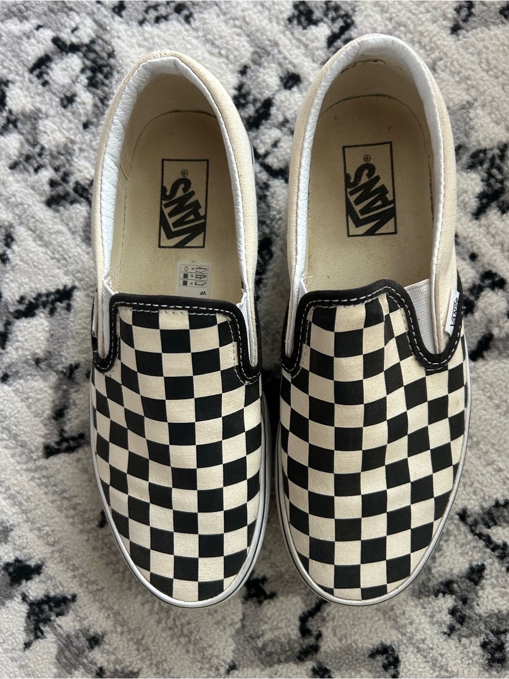 Vans Checkerboard Slip-On Sneakers - Black & White